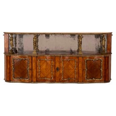 Early 19th Century French Bronze Mounted Mirrored Hanging Wall Cabinet