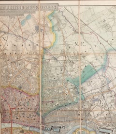 Large Scale Early 20th Century Wall Map of London