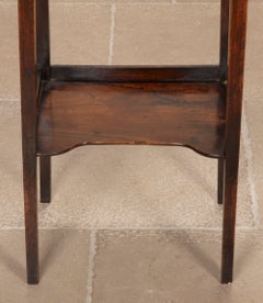 Matched Pair of George III Mahogany Oval-Topped Occasional Tables
