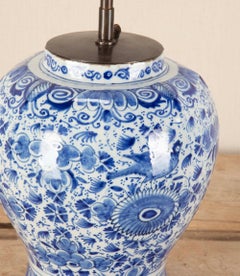 18th Century Delft Vase Table Lamp