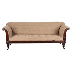 Irisches Sofa aus Mahagoni mit geschwungenen Enden aus dem 19. Jahrhundert, William IV., Mack zugeschrieben