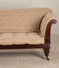 Irisches Sofa aus Mahagoni mit geschwungenen Enden aus dem 19. Jahrhundert, William IV., Mack zugeschrieben