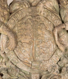 Large 19th Century Victorian Terracotta Armorial, Stamped Blanchard