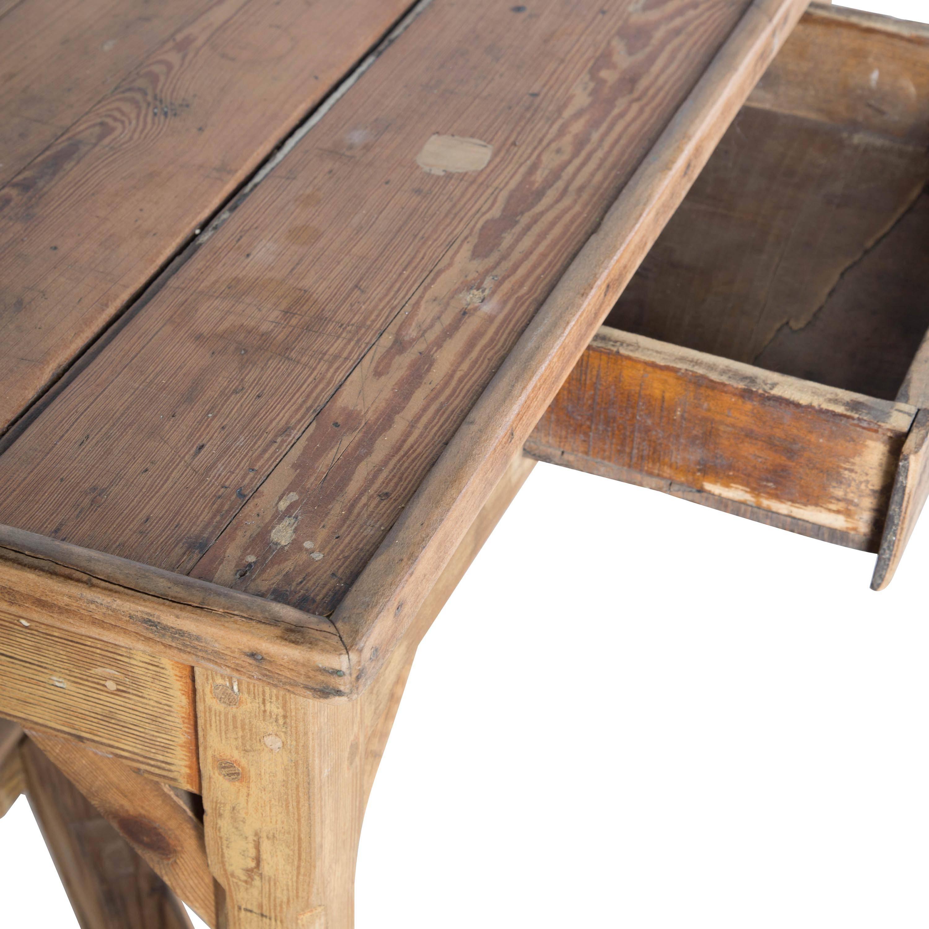 Wood French County Farmhouse Table