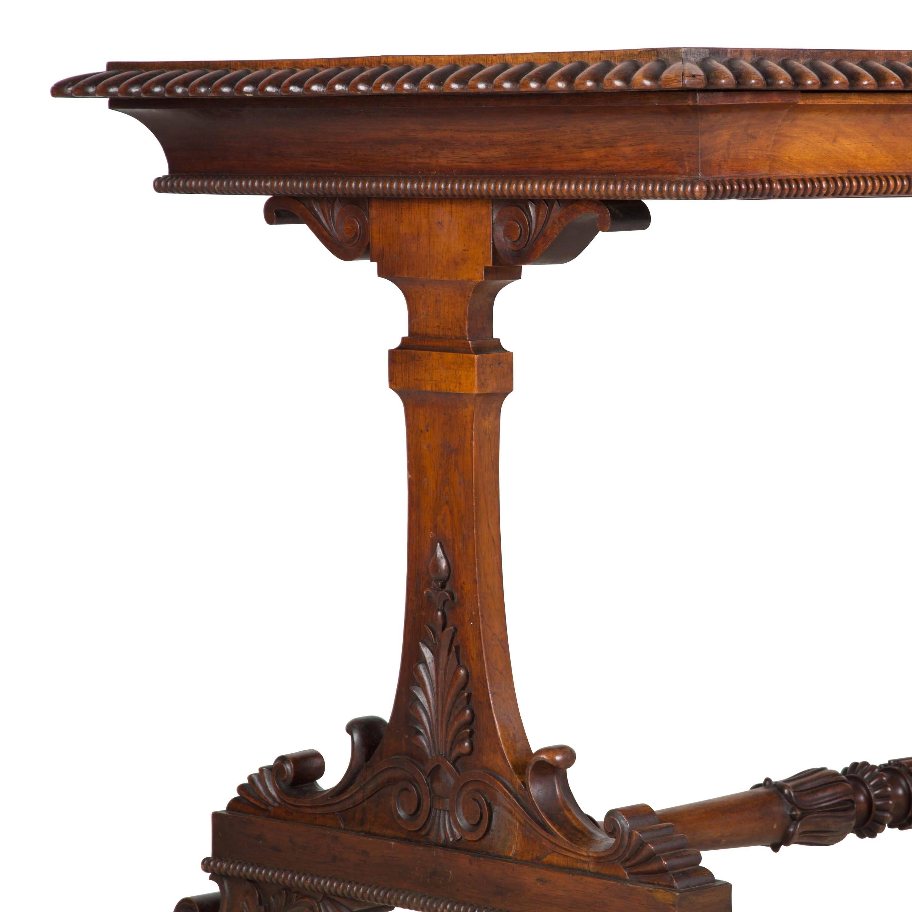 Neoclassical Rosewood Library Table 1