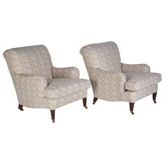 Pair of Howard and Sons Bridgewater Armchairs