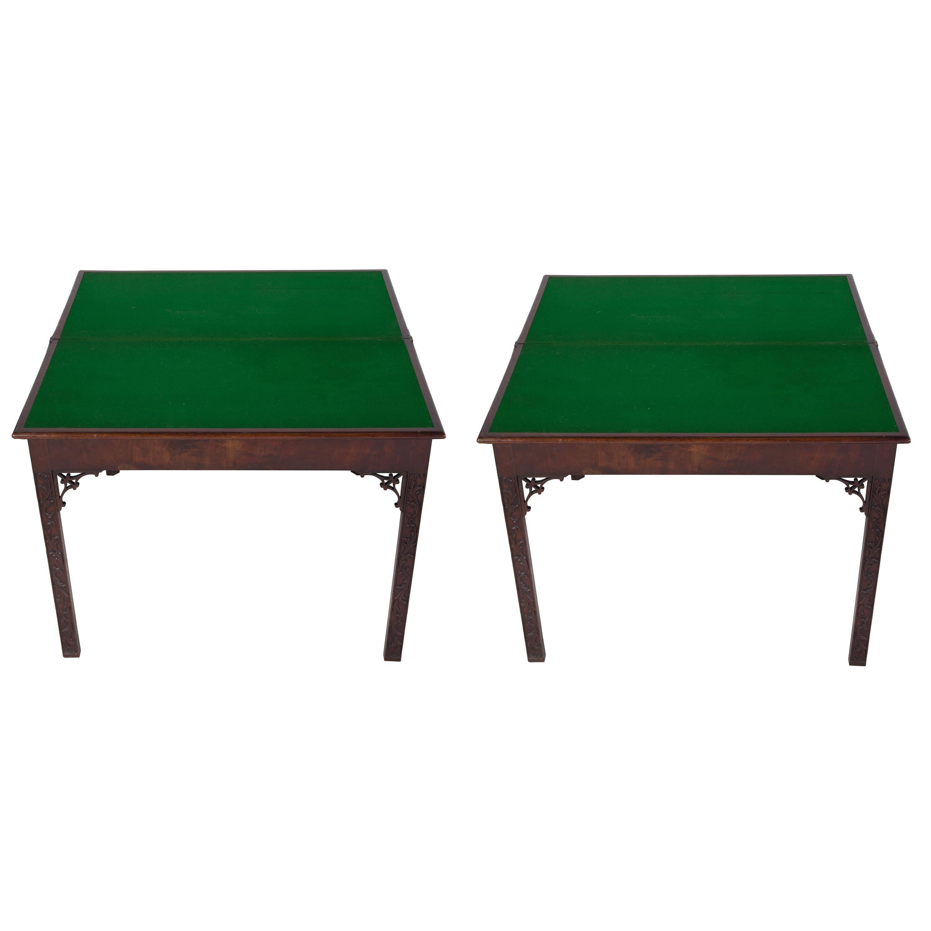 Pair of George III Card Tables In Good Condition In Gloucestershire, GB