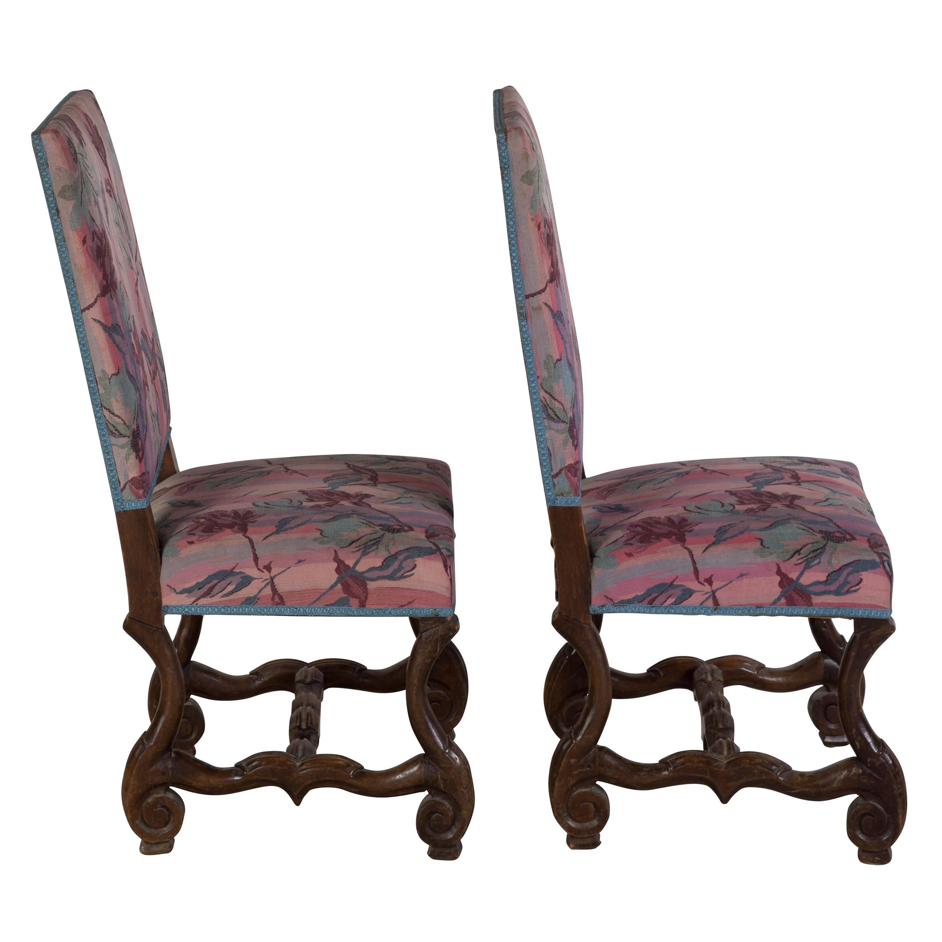 19th Century 12 Carved Walnut Spanish Dining Chairs