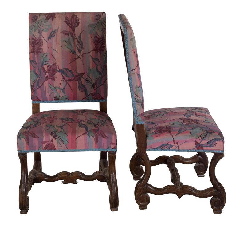 12 Carved Walnut Spanish Dining Chairs For Sale at 1stDibs