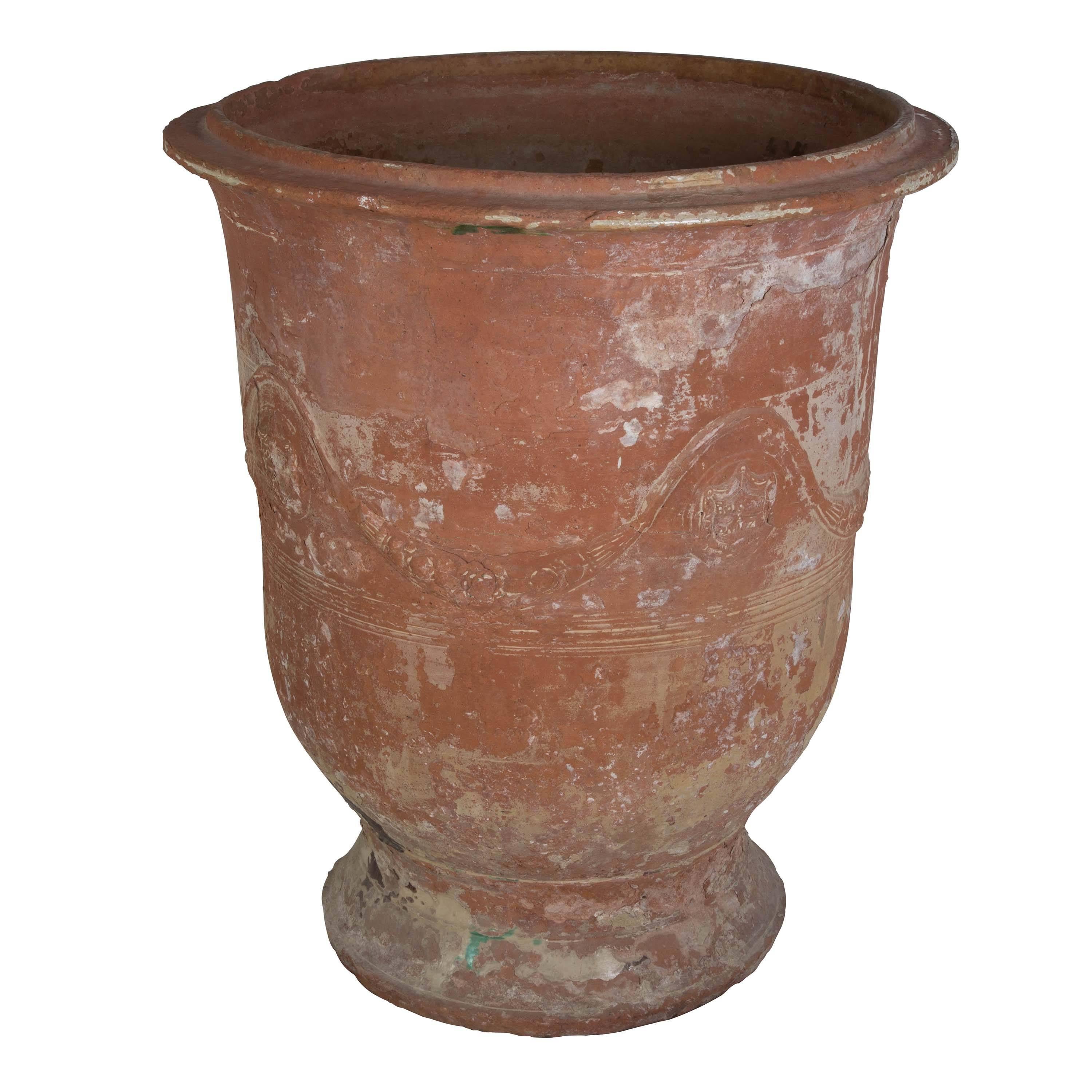 A superb example of an early 19th century French terracotta lemon tree planter from Anduze.