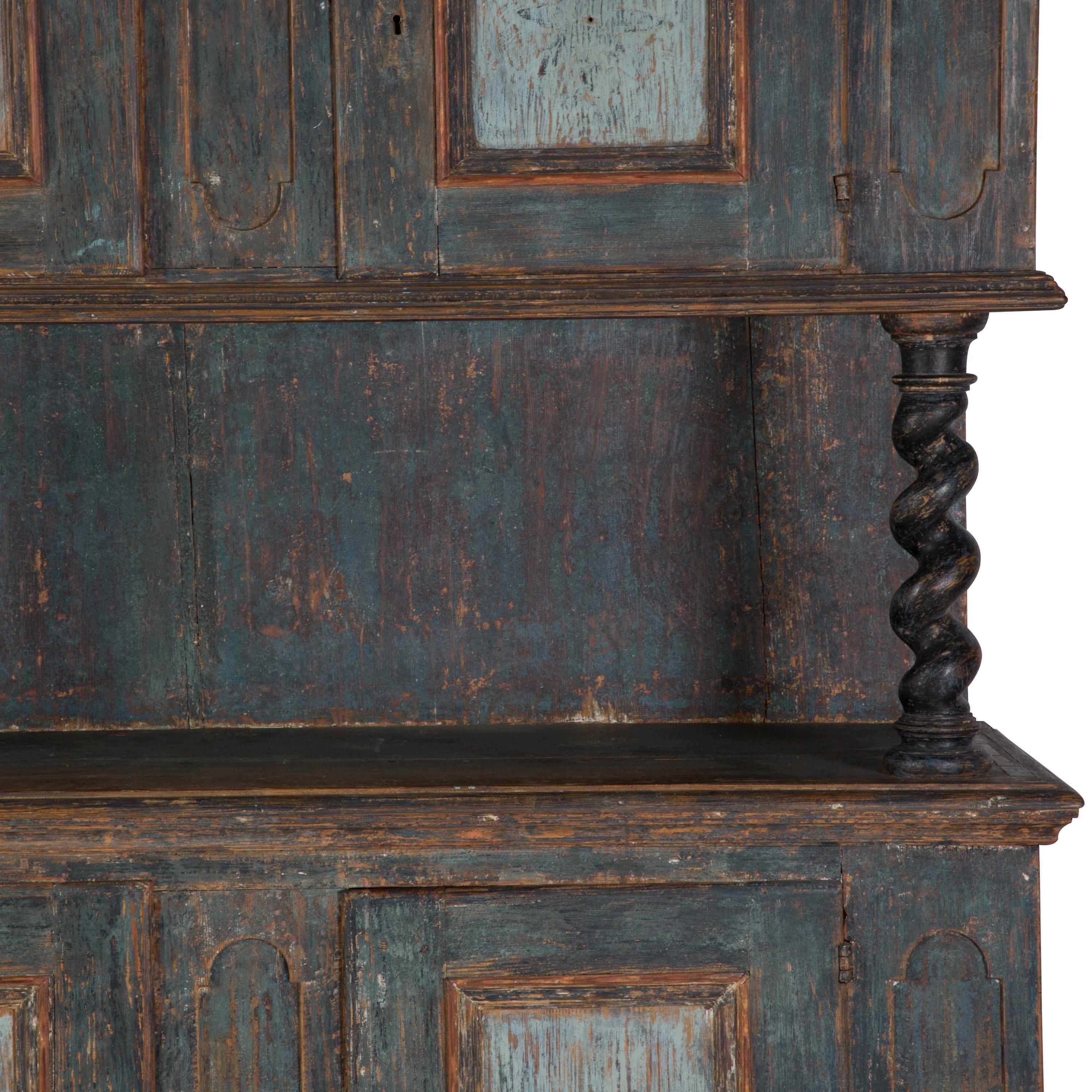 18th Century and Earlier Baroque Swedish Cupboard