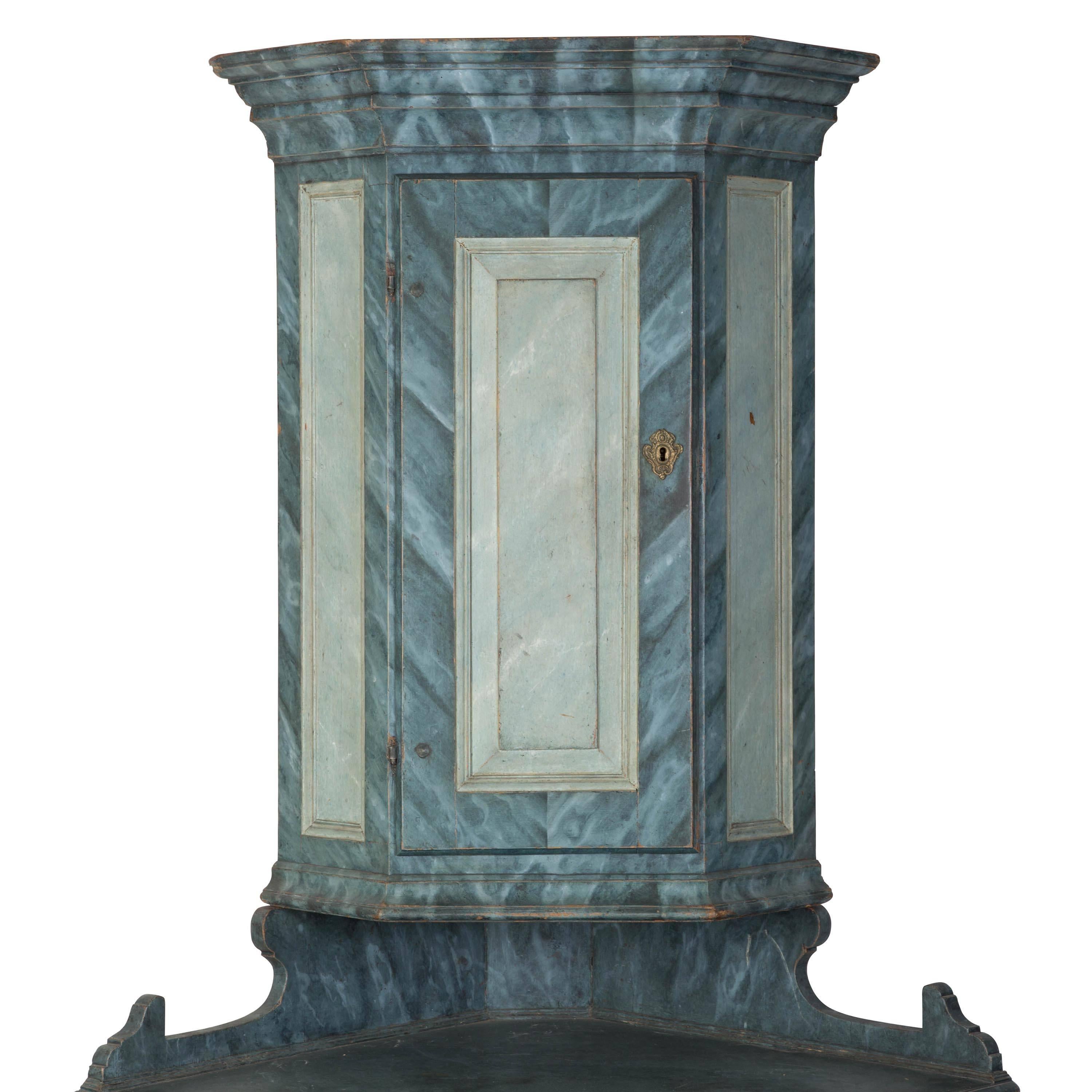 18th Century and Earlier 18th Century Swedish Painted Cabinet