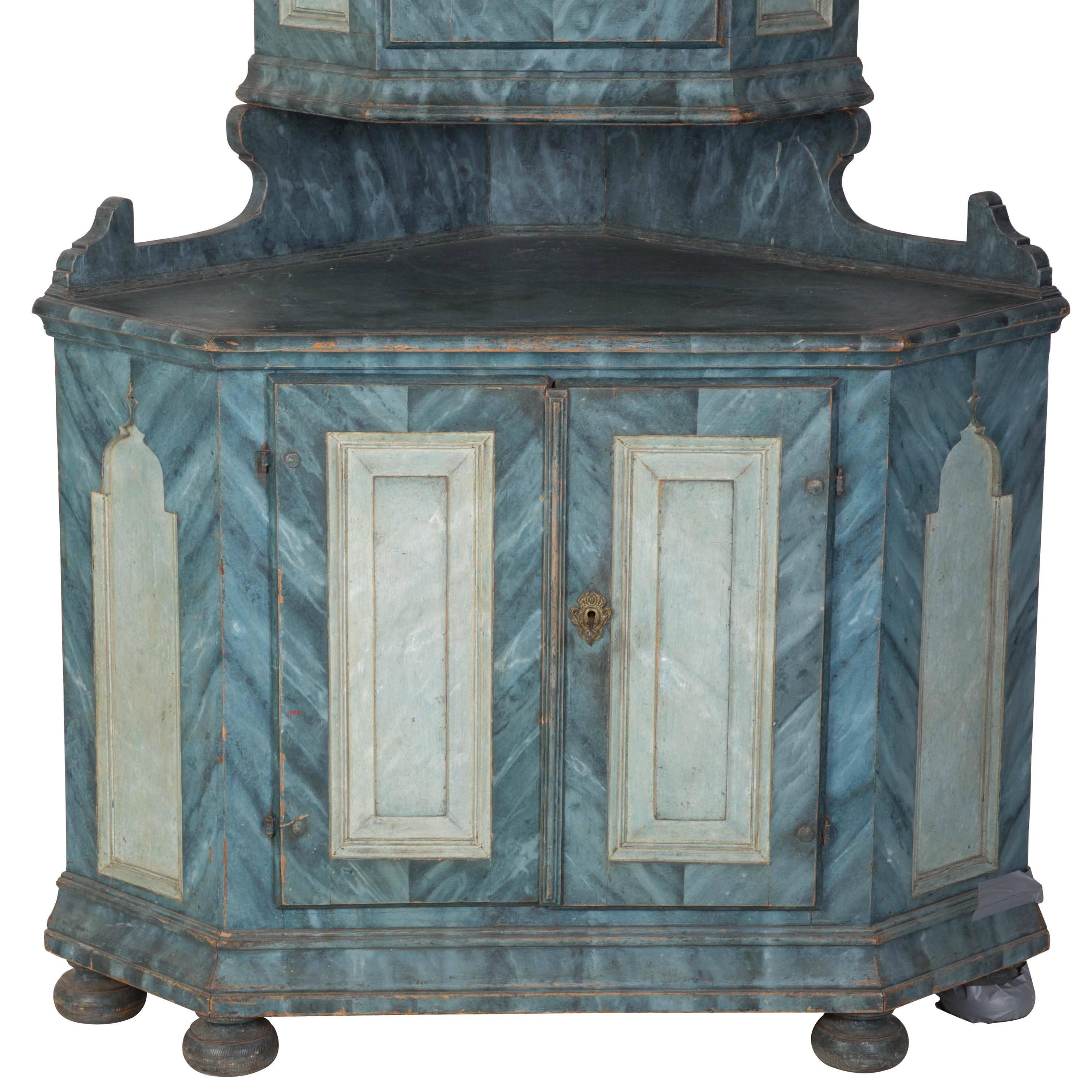 18th Century Swedish Painted Cabinet 1