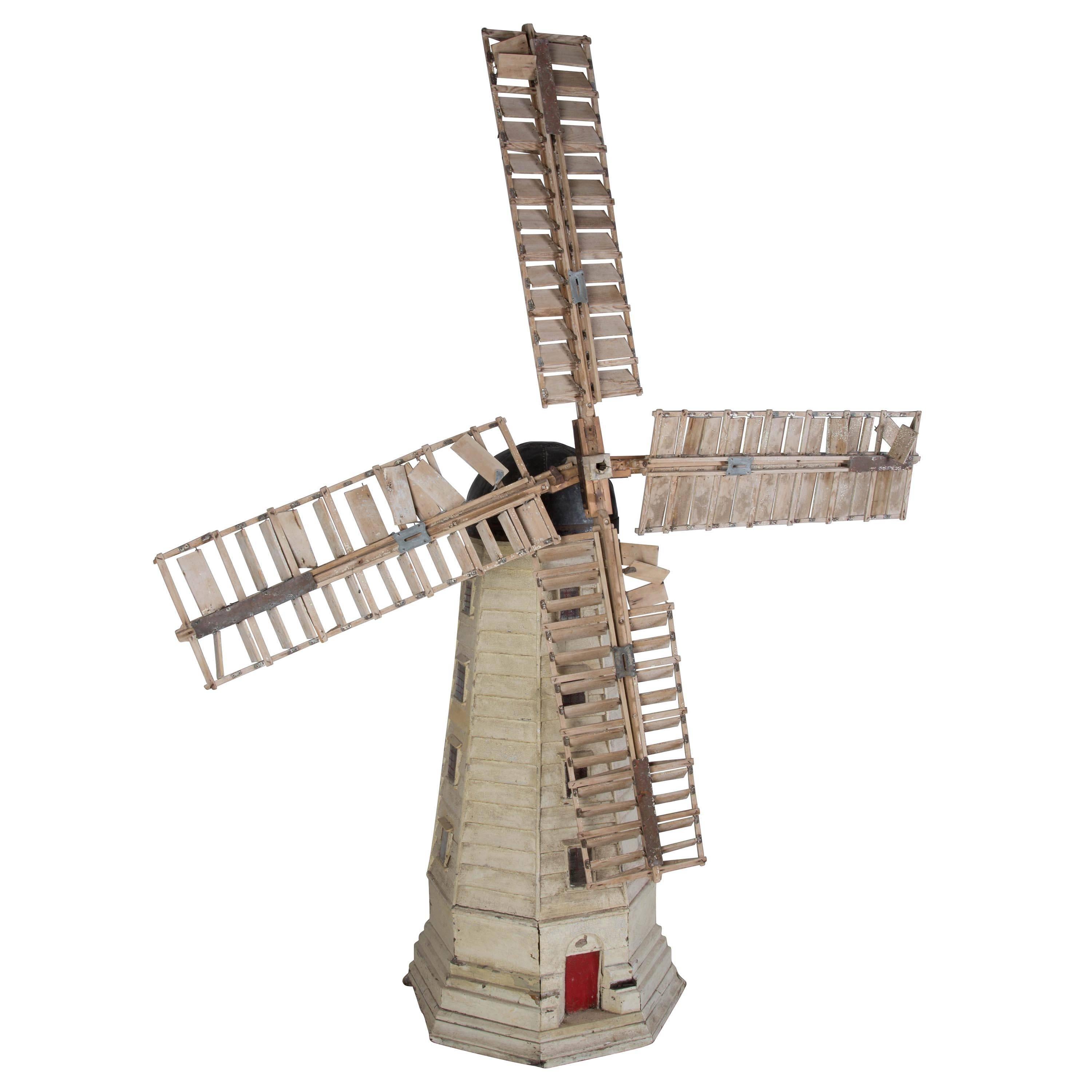 A wonderful large-scale 1920s model of a windmill.