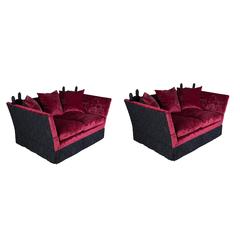 Pair of English Knole Sofas