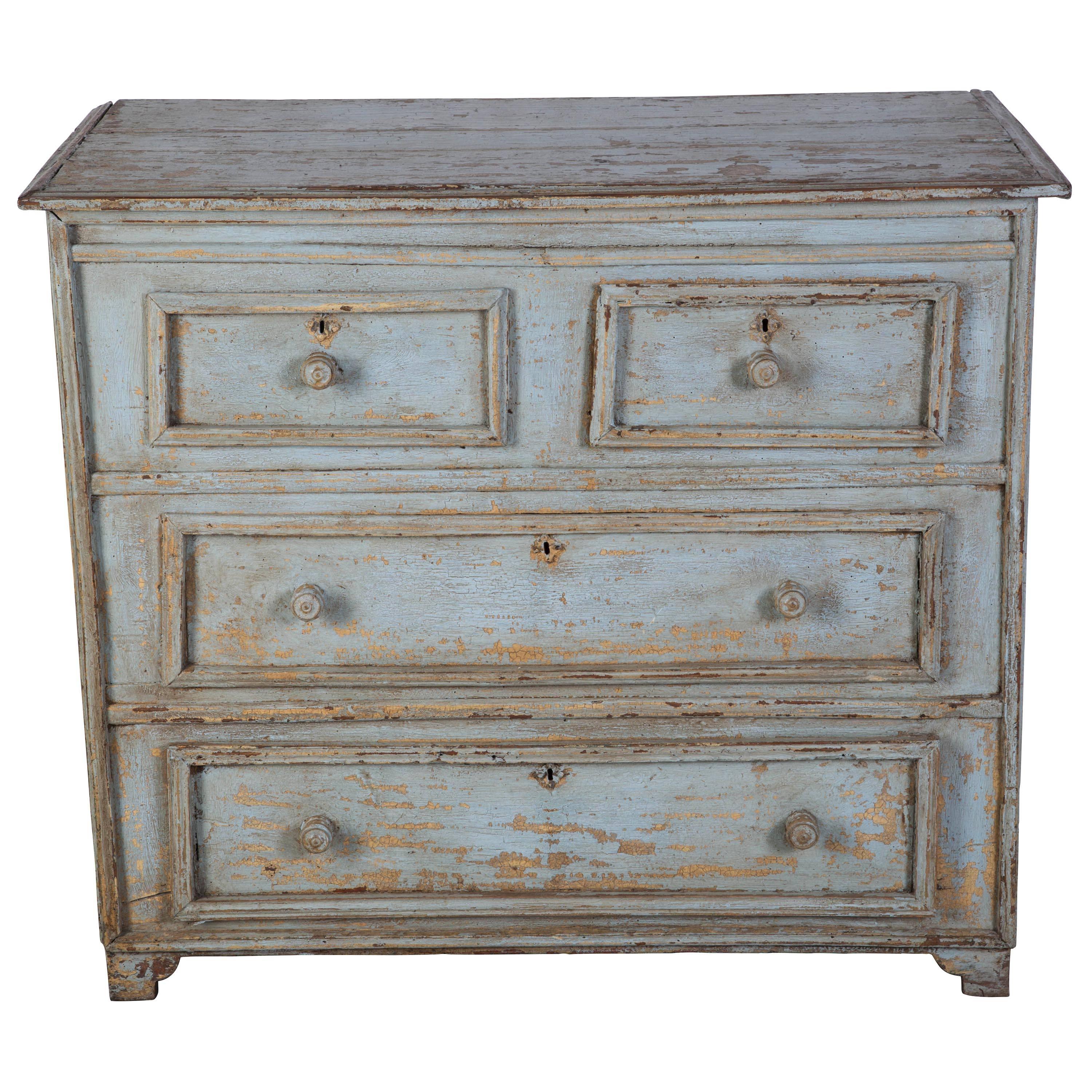Italian Early 19th Century Painted Chest