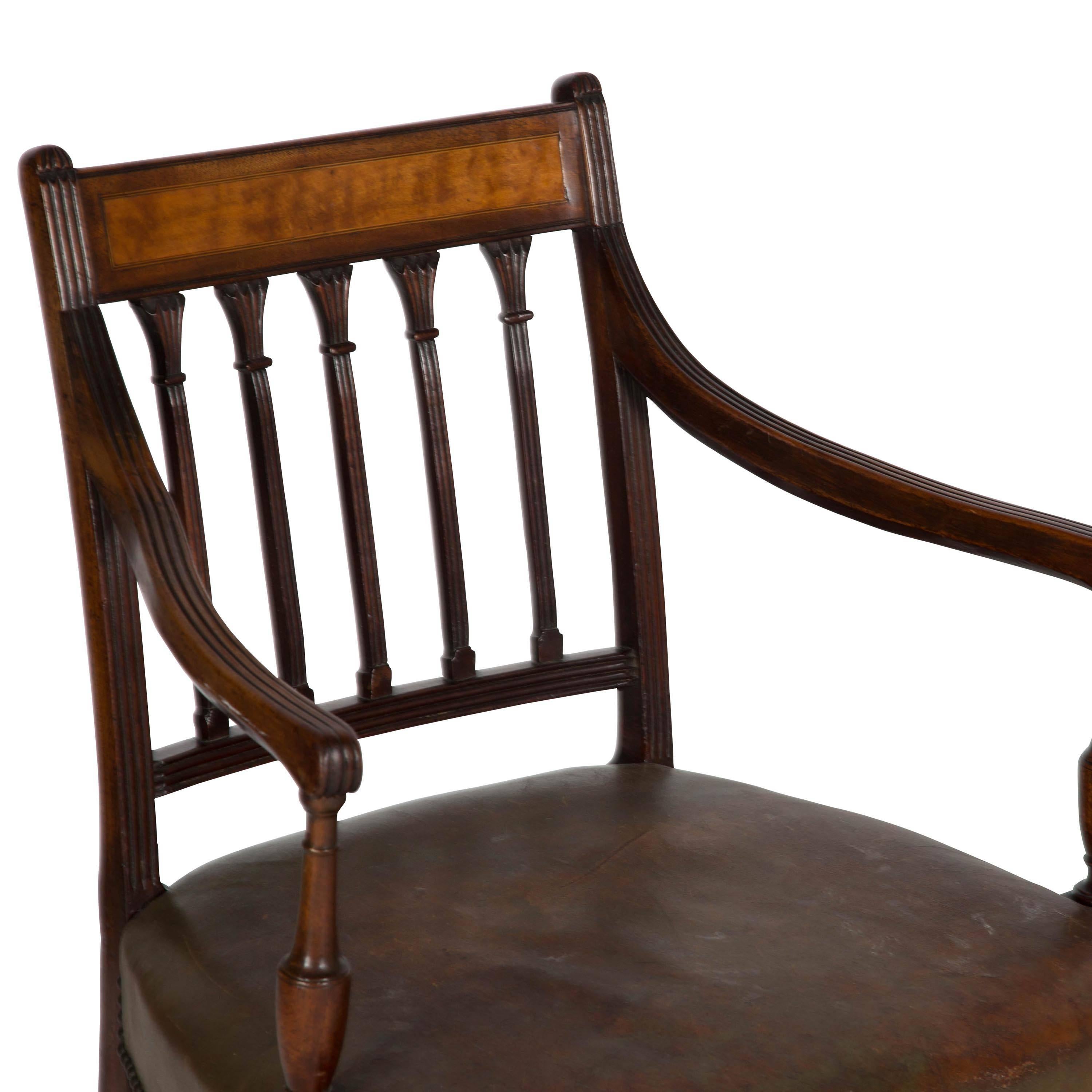 Satinwood Set of Eight George III Dining Chairs