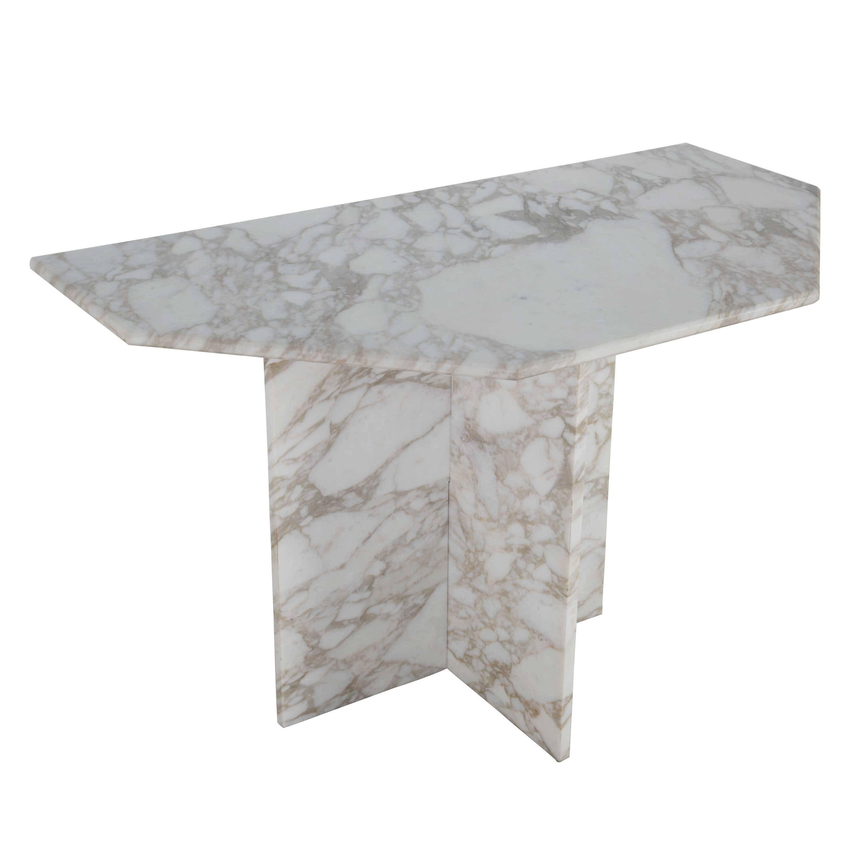Italian marble console table, circa 1980.