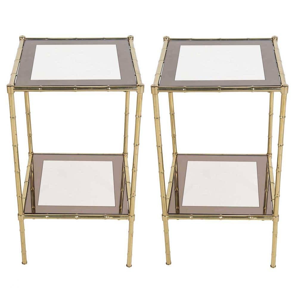 1970s Faux Bamboo Side Tables In Good Condition In Gloucestershire, GB