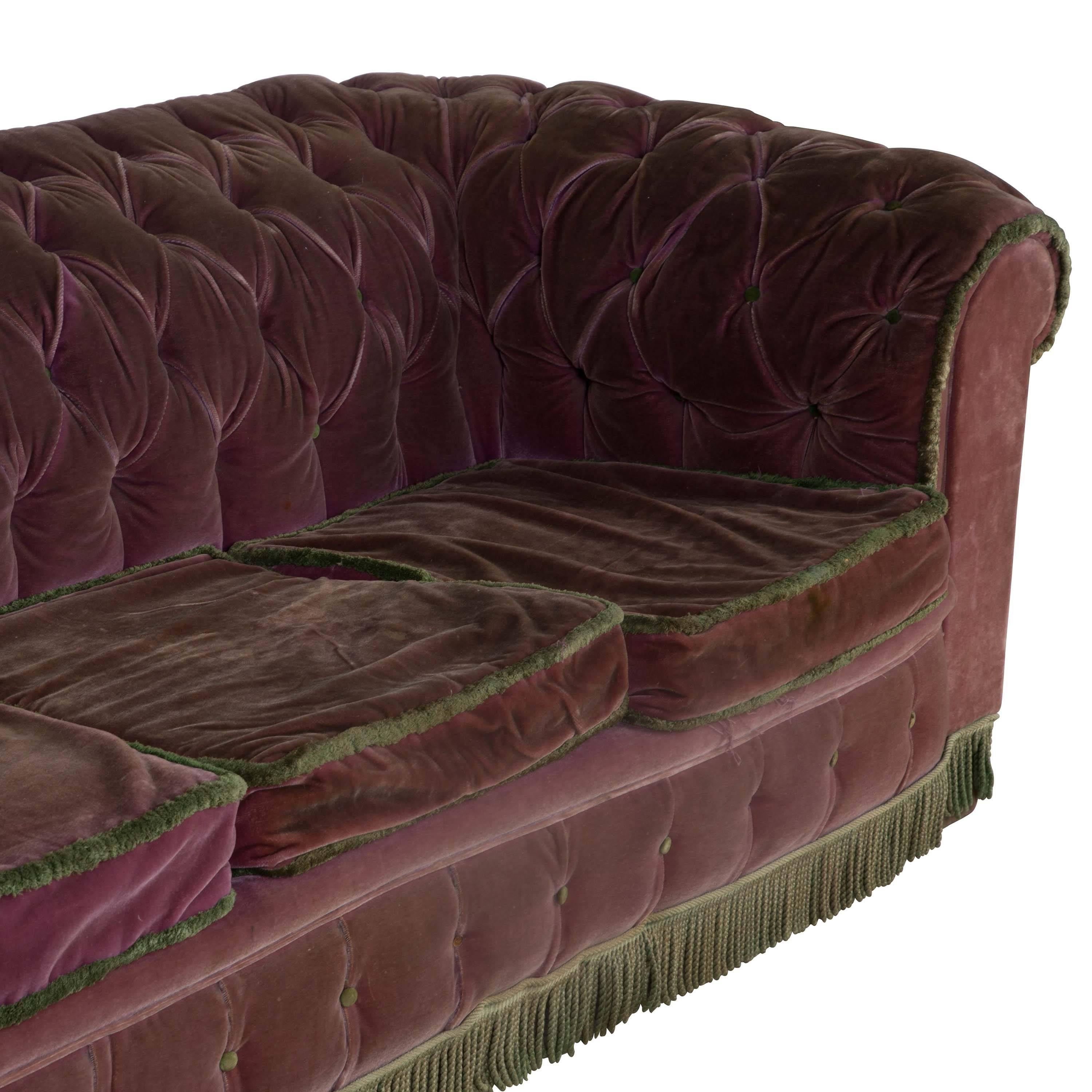 Fabric 19th Century Chesterfield Sofa