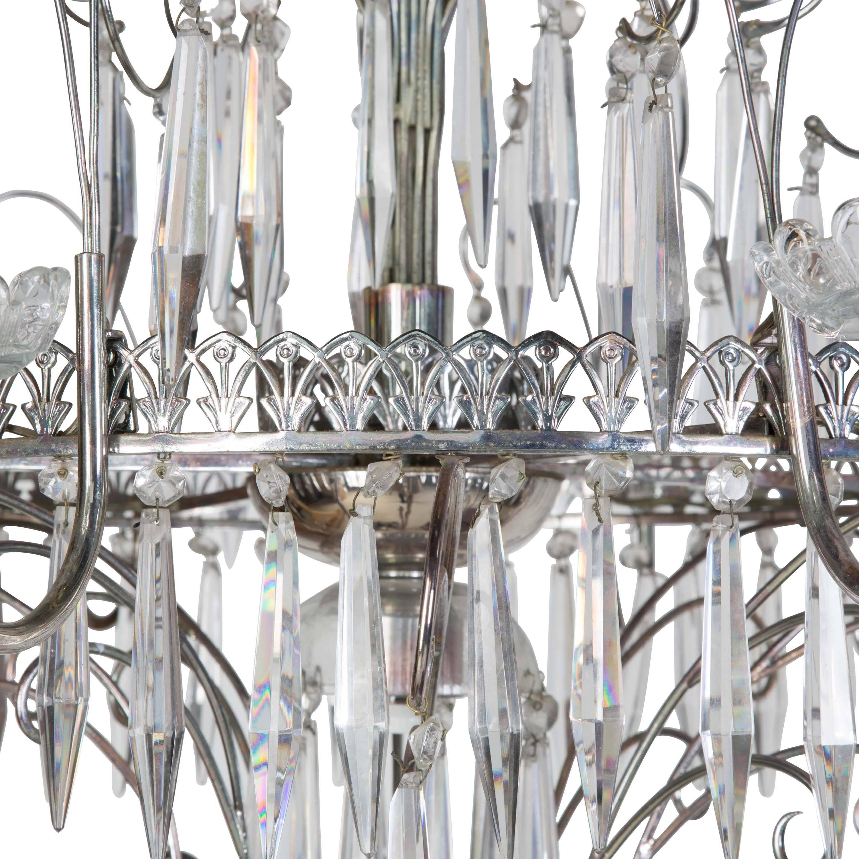 French Chrome Chandelier 2