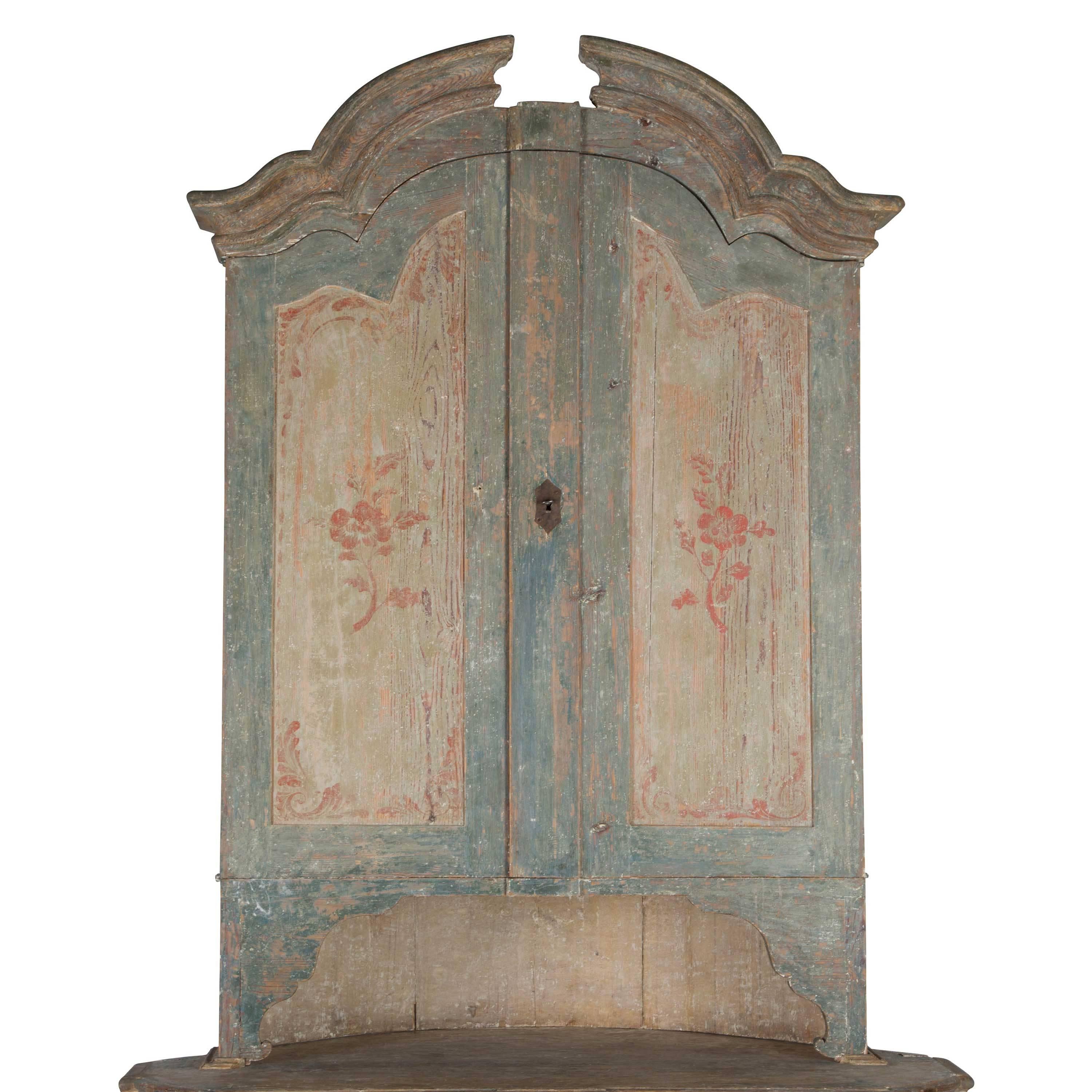 18th Century and Earlier Swedish Corner Cupboard