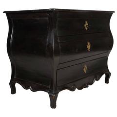 Ebonized Bombe Commode