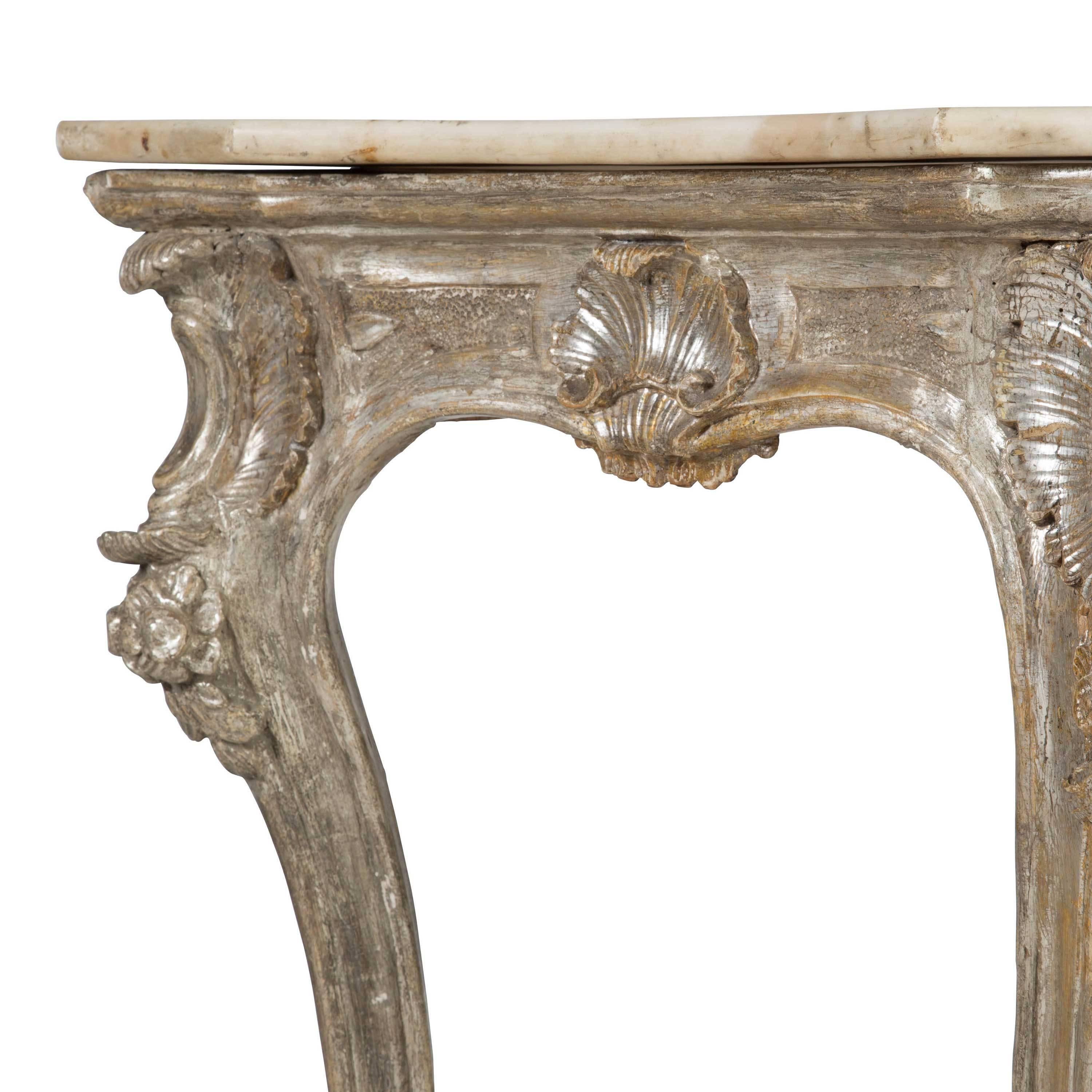 Marble 18th Century Rococo Console Table