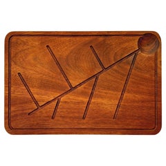 Ilmari Tapiovaara Schneidebrett oder Serviertablett aus Teakholz für Artek, Finnland, 1960er Jahre