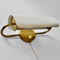 Bertil Brisborg, Nordiska Kompaniet, wall lamp 4131, brass & steel, Sweden 1950s