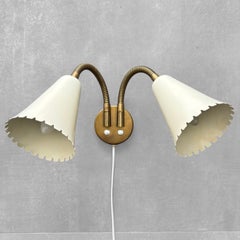Applique Böhlmarks 8661, Design/One, laiton et acier, Suède, années 1940