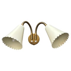 Applique Böhlmarks 8661, Design/One, laiton et acier, Suède, années 1940