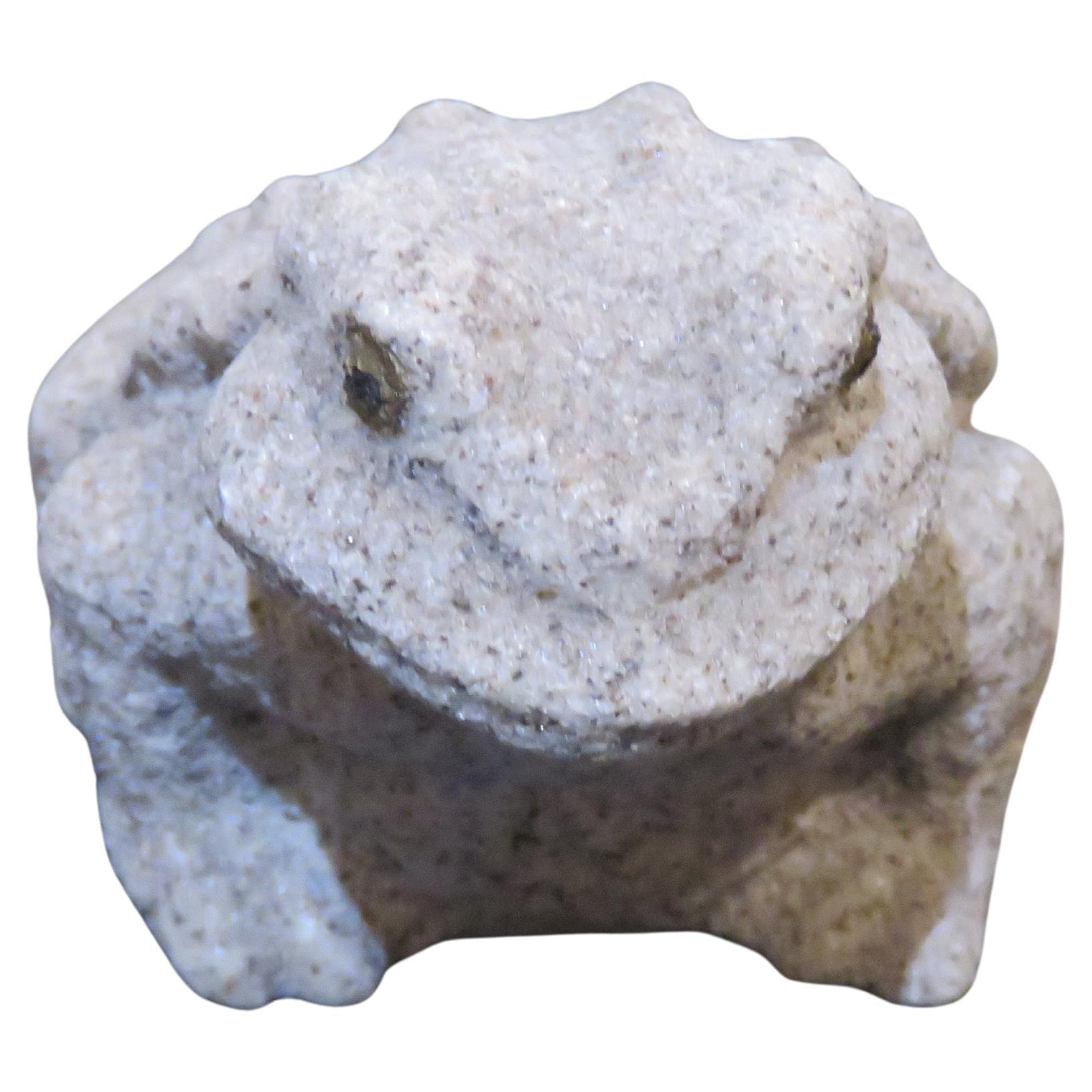 Beautiful Rare Original Estate Italian Terracotta Frog Sculpture