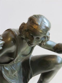Rare Important Original 1920s Fine Art Deco Bronze Flower Dancer Pierre Laurel