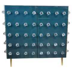 Spectacular Blue Pantry Cabinet in Murano Glass - Made in Italy Available
