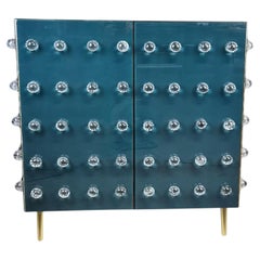 Spectacular Blue Pantry Cabinet in Murano Glass - Made in Italy Available