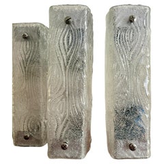 Pair of Murano wall sconces by Toni Zuccheri for Venini. Italy, 1960.
