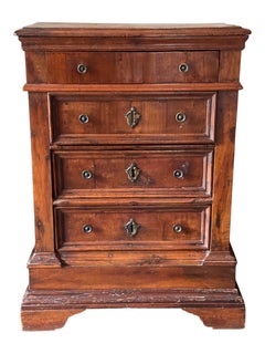 18th Century Italian Walnut Commode with Four Drawers