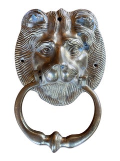 English Brass Lion Door Knocker