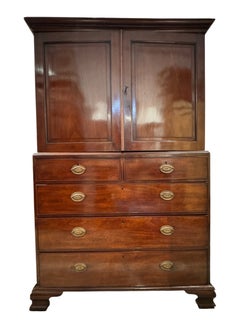 19th Century Mahogany Cabinet with Dresser Base