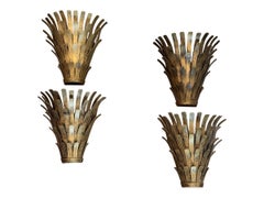 Set of Four Gilt Metal Wall Brackets