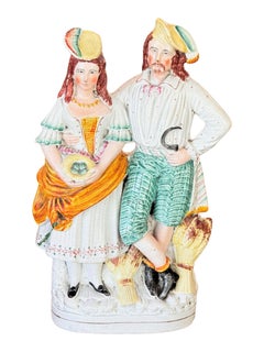 19th Century Staffordshire Figure of a Harvest Couple