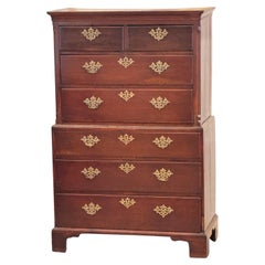 18th Century English Oak Chest-on-Chest