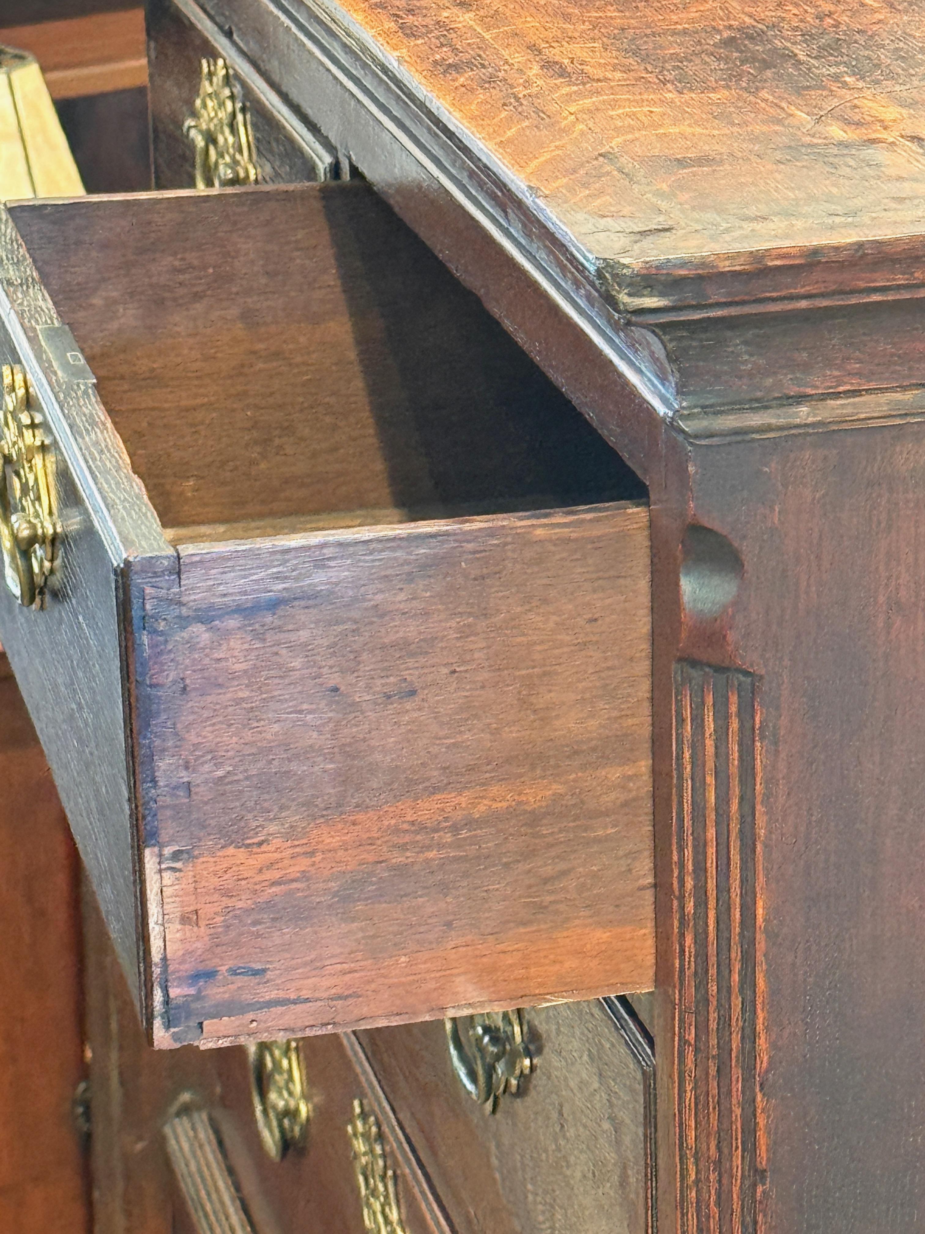 18th Century English Oak Chest-on-Chest For Sale 3