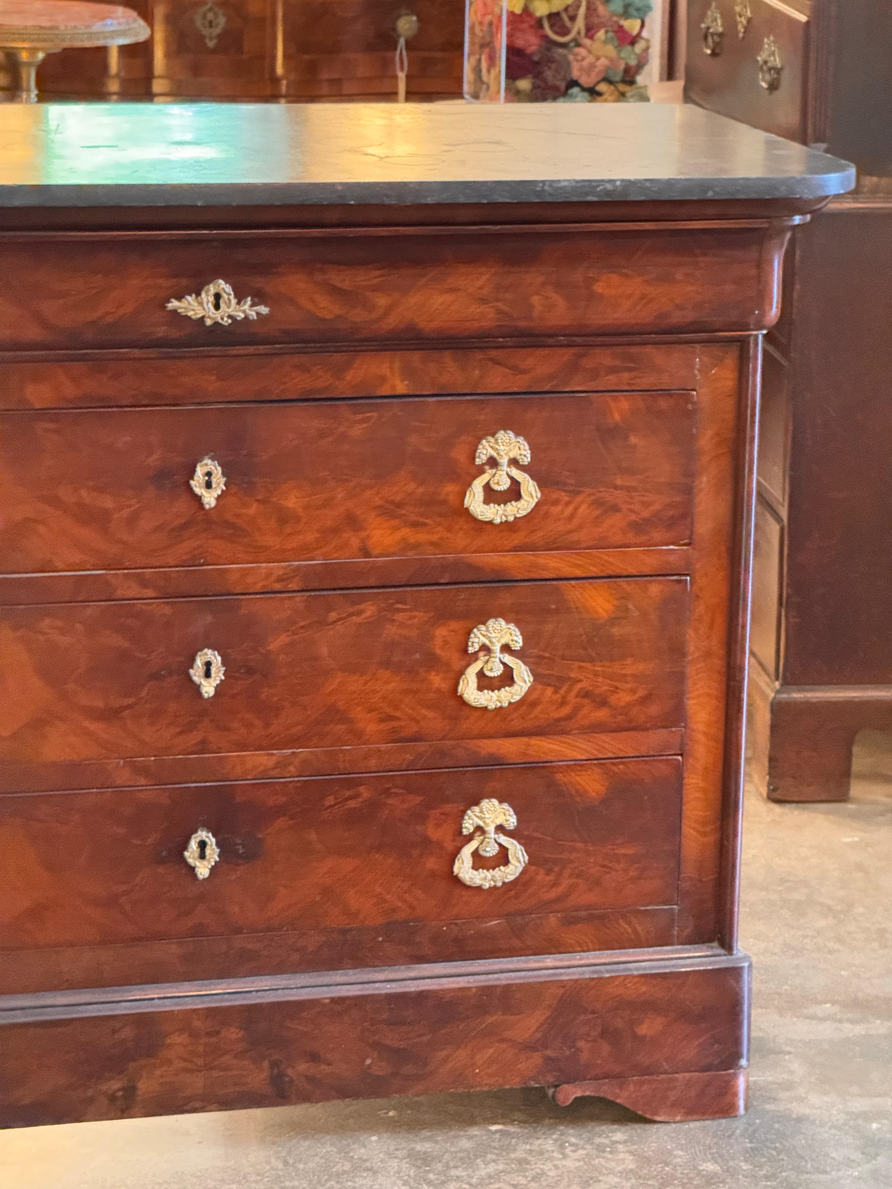 French Louis Philippe Marble-Top Commode For Sale