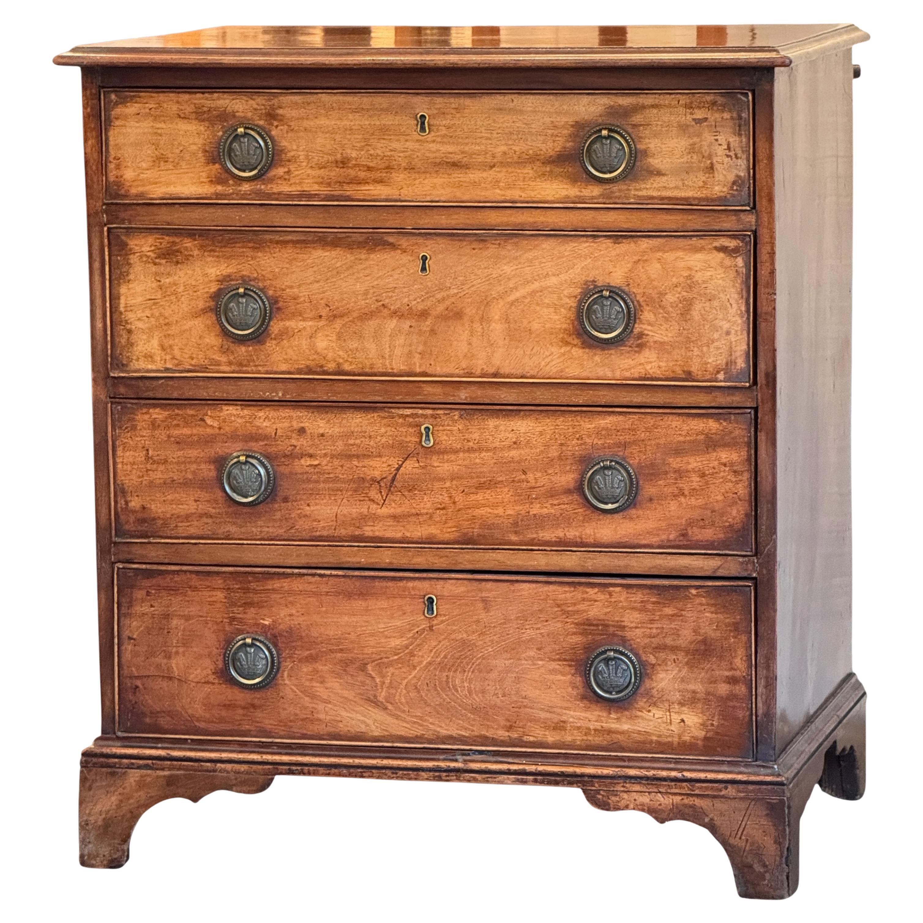 George III Mahogany Chest, 18th Century For Sale
