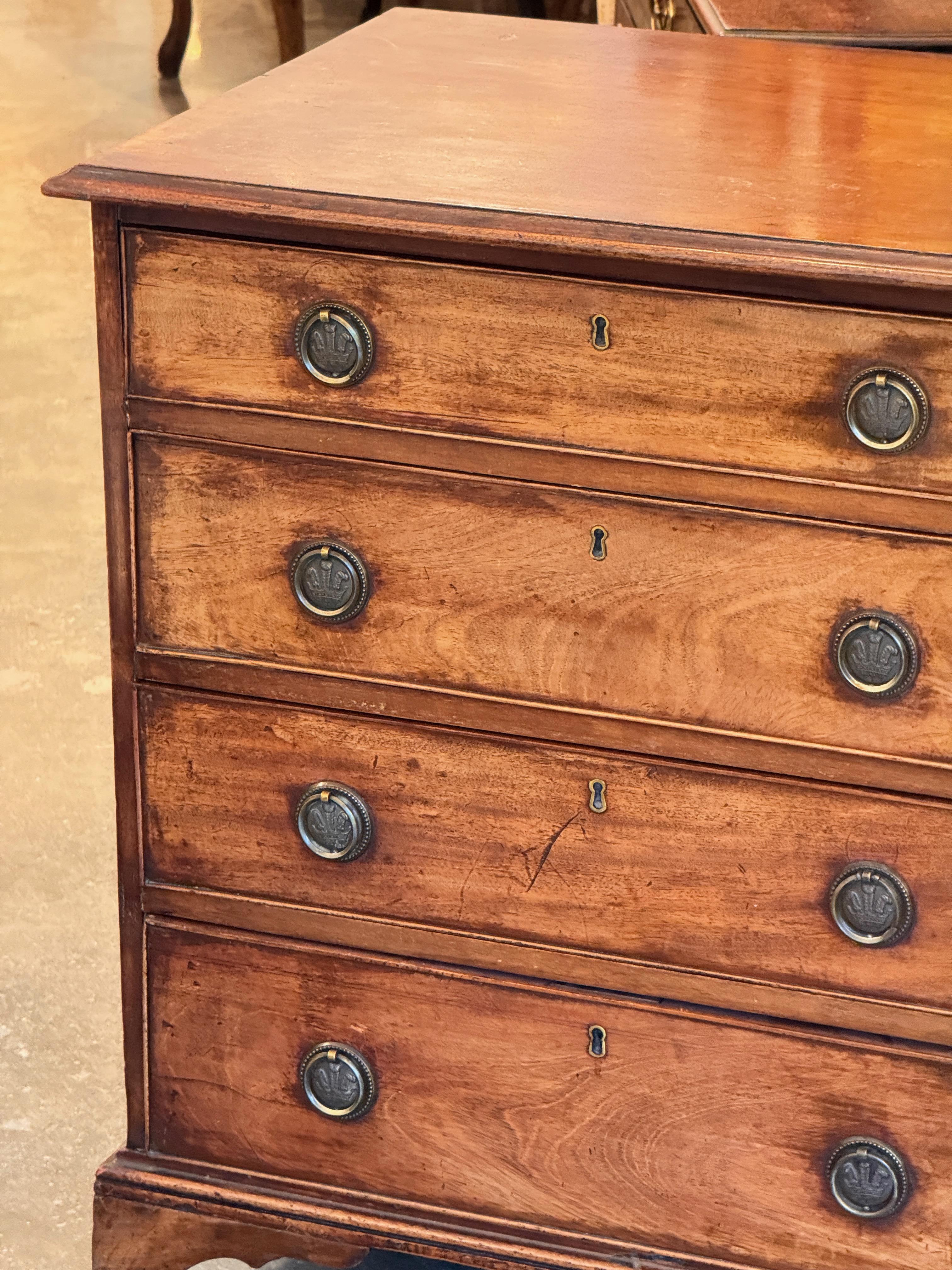 George III Mahogany Chest, 18th Century For Sale 1