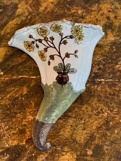 18th Century Dutch Polychrome Cornucopia Wall Pocket
