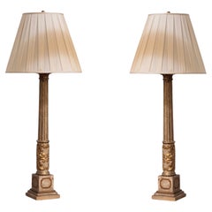 Pair of 19th Century Italian Altar Stick Lamps