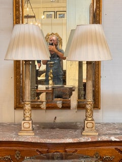 Pair of 19th Century Italian Altar Stick Lamps